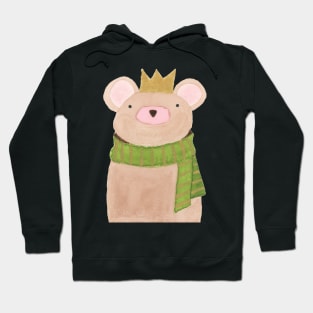 Teddy Bear with Gold Crown Hoodie